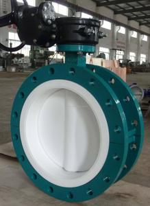 D341F46衬氟法兰蝶阀